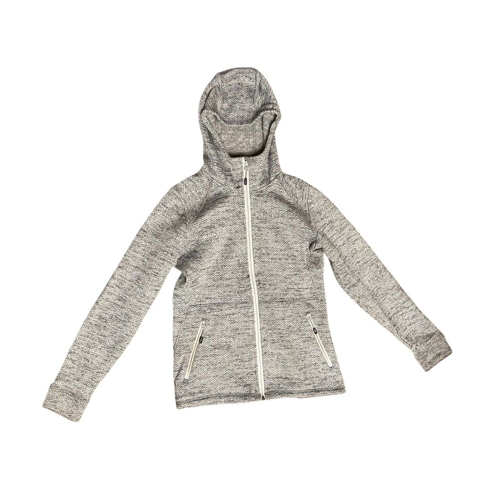 Mammut, Women's Full Zip Gray Fleece Hoodie Jacket, Medium, Used